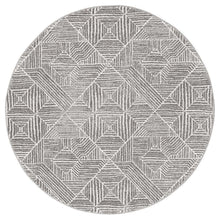 Load image into Gallery viewer, Oasis Kenza Contemporary Silver Round Rug
