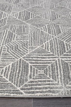 Load image into Gallery viewer, Oasis Kenza Contemporary Silver Runner Rug
