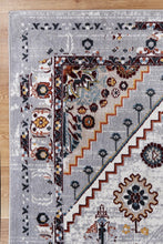 Load image into Gallery viewer, Katarina Santos Grey &amp; Rust Traditional Soft Rug
