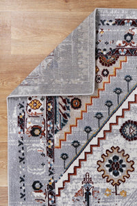 Katarina Santos Grey & Rust Traditional Soft Rug