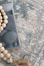 Load image into Gallery viewer, Katarina Antwerp Cream &amp; Blue Traditional Soft Rug
