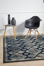Load image into Gallery viewer, Oxford Mayfair Timeline Navy Rug
