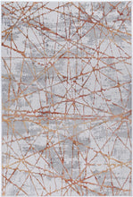 Load image into Gallery viewer, Esim Geometric Rust Rug freeshipping - Rug Empire
