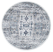 Load image into Gallery viewer, Kawsar Cream Blue Traditional Rug
