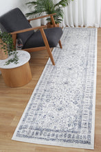 Load image into Gallery viewer, Kawsar Navy Cream Traditional Rug

