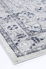 Load image into Gallery viewer, Kawsar Cream Navy Floral Rug
