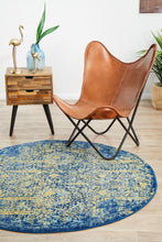Load image into Gallery viewer, Radiance 411 Royal Blue Round Rug
