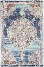 Load image into Gallery viewer, Sans Souci Medalion Transitional Navy Multi Rug - Rug Empire
