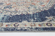 Load image into Gallery viewer, Sans Souci Medalion Transitional Navy Multi Rug - Rug Empire
