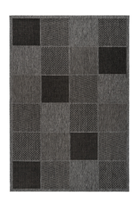 Sunset 605 Outdoor and Kitchen Silver Rug with Geometric Design - Lalee Designer Rugs