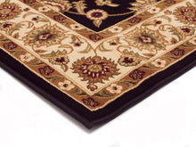 Load image into Gallery viewer, Sydney Classic Runner Black With Ivory Border Runner Rug
