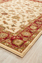 Load image into Gallery viewer, Sydney Collection Classic Rug Ivory With Red Border
