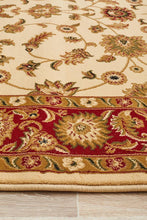 Load image into Gallery viewer, Sydney Collection Classic Rug Ivory With Red Border
