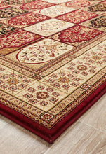 Load image into Gallery viewer, Sydney Collection Traditional Panel Pattern Rug Burgundy
