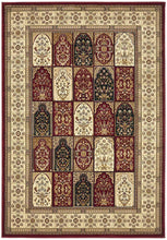 Load image into Gallery viewer, Sydney Collection Traditional Panel Pattern Rug Burgundy

