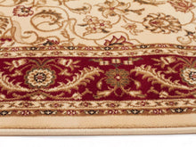 Load image into Gallery viewer, Sydney Medallion Runner Ivory With Red Border Runner Rug
