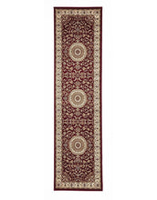 Load image into Gallery viewer, Sydney Medallion Runner Red With Ivory Border Runner Rug
