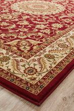 Load image into Gallery viewer, Sydney Collection Medallion Rug Red With Ivory Border
