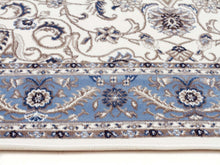 Load image into Gallery viewer, Sydney Medallion Runner White With Blue Border Runner Rug
