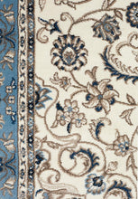 Load image into Gallery viewer, Sydney Collection Medallion Rug White With Blue Border

