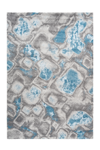 Load image into Gallery viewer, Sensation 505 Thick Modern Blue Rug with Abstract Geometric Design - Lalee Designer Rugs
