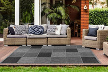 Load image into Gallery viewer, Sunset 605 Outdoor and Kitchen Silver Rug with Geometric Design - Lalee Designer Rugs

