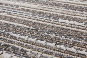 Sunset 600 Outdoor and Kitchen Beige Rug with Jagged Lines - Lalee Designer Rugs