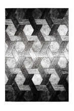 Load image into Gallery viewer, Swing 101 Modern Silver Rug with Geometric 3D Design - Lalee Designer Rugs
