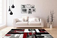 Load image into Gallery viewer, Swing 100 Modern Red and Black Rug with Checkered Design - Lalee Designer Rugs
