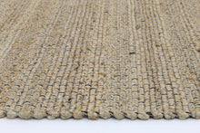 Load image into Gallery viewer, Taj Natural Basket Weave Black Jute Rug
