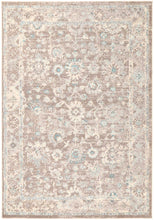 Load image into Gallery viewer, Asmee Grey/Sky Blue Floral Rug freeshipping - Rug Empire
