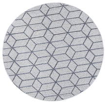 Load image into Gallery viewer, Barbados Greenslade Charcoal Geometric Round Outdoor/Indoor Rug
