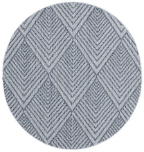 Load image into Gallery viewer, Barbados Naka Charcoal Geometric Round Outdoor/Indoor Rug
