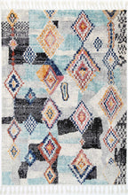 Load image into Gallery viewer, Boho Moroccan Ifran Blue Rug
